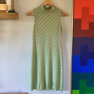 Striped Mock Neck Dress